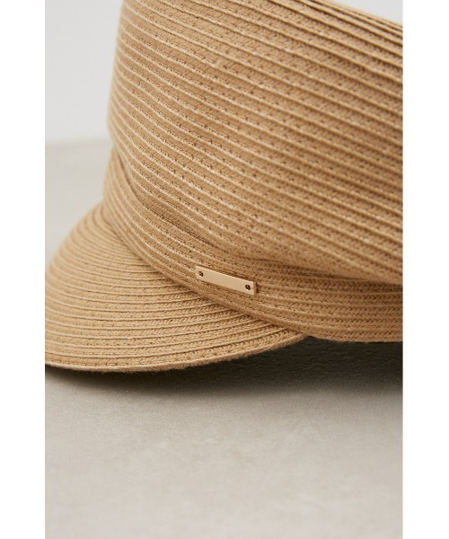 AZUL by moussy(アズールバイマウジー)の「METAL PARTS BLADE CASQUETTE/メタルパーツブレードキャスケット(キャップ・レディース・ブラック/ベージュ・FREE)」の16枚目の写真