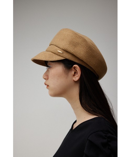 AZUL by moussy(アズールバイマウジー)の「METAL PARTS BLADE CASQUETTE/メタルパーツブレードキャスケット(キャップ・レディース・ブラック/ベージュ・FREE)」の18枚目の写真