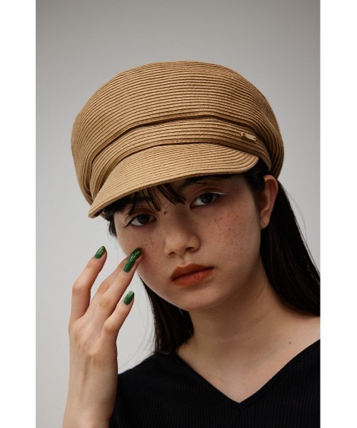 AZUL by moussy(アズールバイマウジー)の「METAL PARTS BLADE CASQUETTE/メタルパーツブレードキャスケット(キャップ・レディース・ブラック/ベージュ・FREE)」の19枚目の写真
