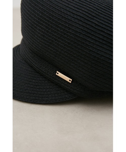 AZUL by moussy(アズールバイマウジー)の「METAL PARTS BLADE CASQUETTE/メタルパーツブレードキャスケット(キャップ・レディース・ブラック/ベージュ・FREE)」の7枚目の写真