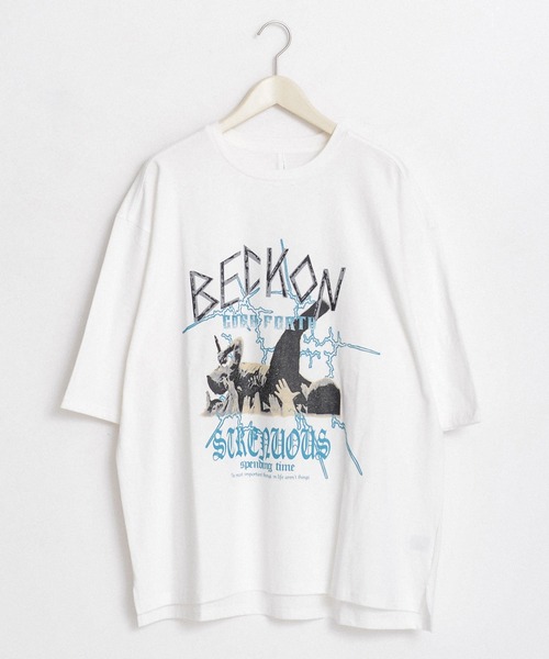 Revo.(レボ)の「ヴィンテージライク レトロプリント オーバーサイズTシャツ/バンドTシャツ(Tシャツ/カットソー・メンズ・グレー系その他4/チャコール/ホワイト系その他3/ブラック系その他2/ブラック系その他4/グレー系その他3/ホワイト/ホワイト系その他/グレー系その他/ホワイト系その他2/ホワイト系その他4/ブラック系その他3/グレー系その他2/ブラック/ブラック系その他・XL/M/S/L)」の3枚目の写真