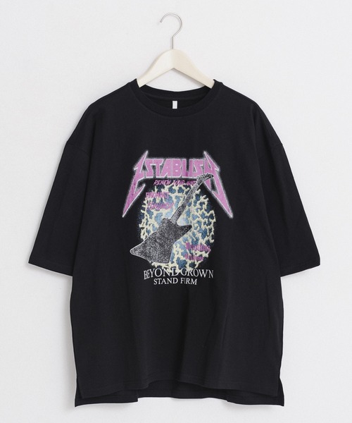 Revo.(レボ)の「ヴィンテージライク レトロプリント オーバーサイズTシャツ/バンドTシャツ(Tシャツ/カットソー・メンズ・グレー系その他4/チャコール/ホワイト系その他3/ブラック系その他2/ブラック系その他4/グレー系その他3/ホワイト/ホワイト系その他/グレー系その他/ホワイト系その他2/ホワイト系その他4/ブラック系その他3/グレー系その他2/ブラック/ブラック系その他・XL/M/S/L)」の6枚目の写真