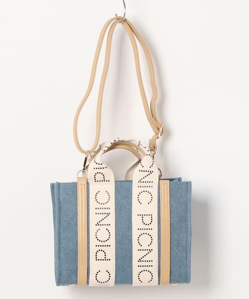 earth music&ecology（アースミュージックアンドエコロジー）の「ロゴテープミニトート（トートバッグ・レディース・ベージュ/ダークブルー/ライトブルー・FREE）」の21枚目の写真