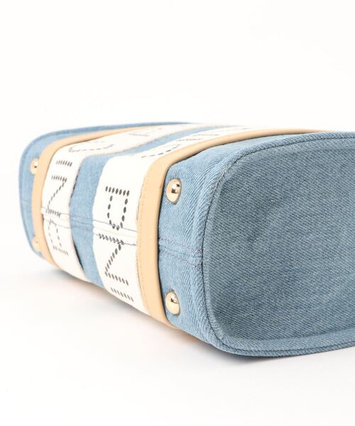 earth music&ecology（アースミュージックアンドエコロジー）の「ロゴテープミニトート（トートバッグ・レディース・ベージュ/ダークブルー/ライトブルー・FREE）」の22枚目の写真