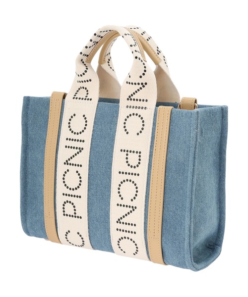 earth music&ecology（アースミュージックアンドエコロジー）の「ロゴテープミニトート（トートバッグ・レディース・ベージュ/ダークブルー/ライトブルー・FREE）」の7枚目の写真