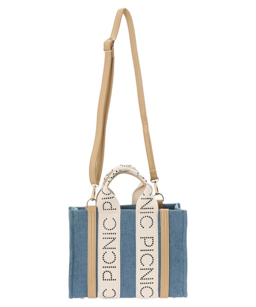 earth music&ecology（アースミュージックアンドエコロジー）の「ロゴテープミニトート（トートバッグ・レディース・ベージュ/ダークブルー/ライトブルー・FREE）」の20枚目の写真