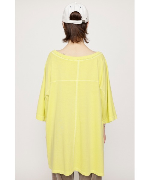 SLY（スライ）の「OFF SHOULDER BIG LOOSE T/SH オフショルダー ビッグサイズ オーバーサイズ ルーズ Tシャツ リラックス ゆる（Tシャツ/カットソー・レディース・ピンク/ホワイト/ブルー/ライム/ライトブラック・FREE）」の20枚目の写真