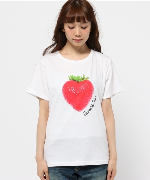 WEGO（ウィゴー）の「WEGO/フルーツＴシャツ（Tシャツ/カットソー・レディース・オフホワイト・FREE）」の2枚目の写真