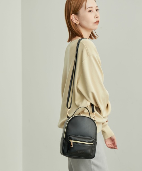 ROPE' PICNIC（ロペピクニック）の「ミニリュック＆ショルダーバッグ（バックパック/リュック・レディース・ブラック/キナリ・FREE）」の4枚目の写真