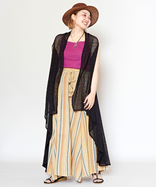 チャイハネ（チャイハネ）の「【チャイハネ】オリードロングスカート（スカート・レディース・ベージュ/ターコイズブルー/ブラック・FREE）」の5枚目の写真