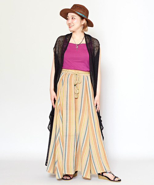 チャイハネ（チャイハネ）の「【チャイハネ】オリードロングスカート（スカート・レディース・ベージュ/ターコイズブルー/ブラック・FREE）」の11枚目の写真