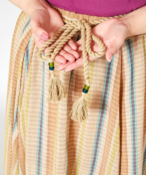 チャイハネ（チャイハネ）の「【チャイハネ】オリードロングスカート（スカート・レディース・ベージュ/ターコイズブルー/ブラック・FREE）」の7枚目の写真