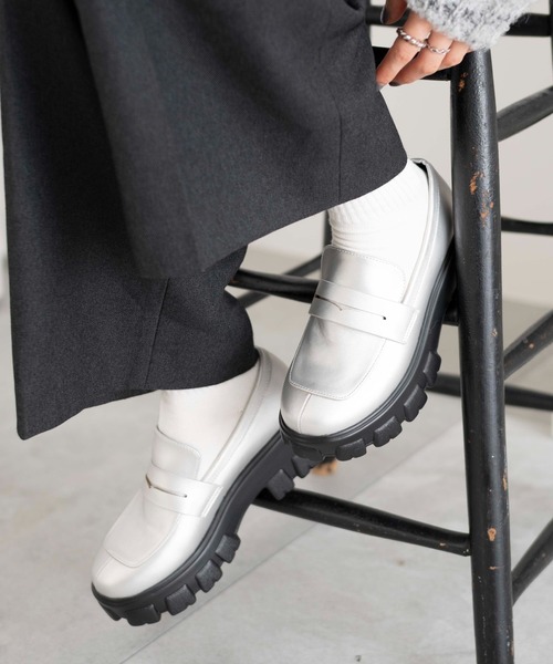 WEGO（ウィゴー）の「WEGO/チャンキーソールシューズ（ローファー