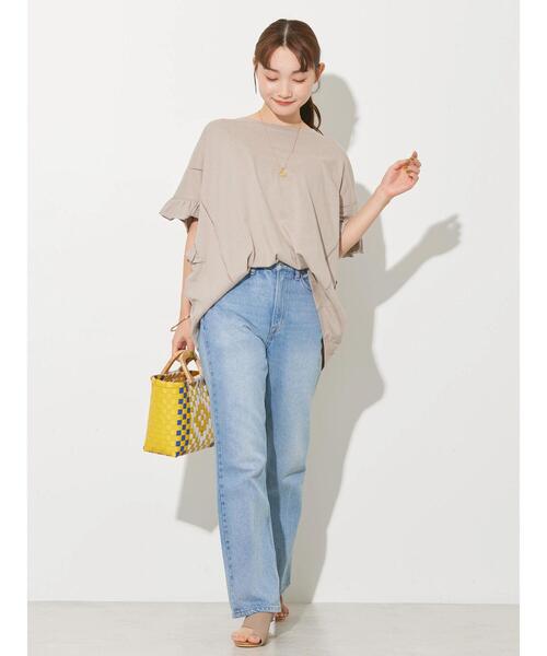 AMERICAN HOLIC（アメリカンホリック）の「ハシゴレースフリルカットプルオーバー（Tシャツ/カットソー・レディース・テラコッタ/グレイッシュベージュ/チャコールグレー・L/M）」の21枚目の写真