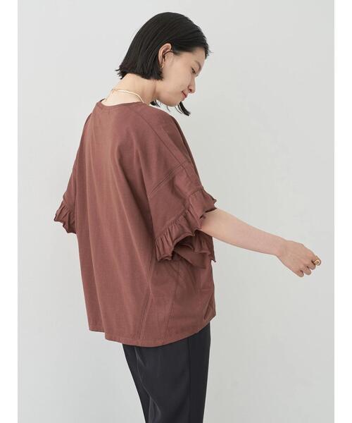 AMERICAN HOLIC（アメリカンホリック）の「ハシゴレースフリルカットプルオーバー（Tシャツ/カットソー・レディース・テラコッタ/グレイッシュベージュ/チャコールグレー・L/M）」の17枚目の写真