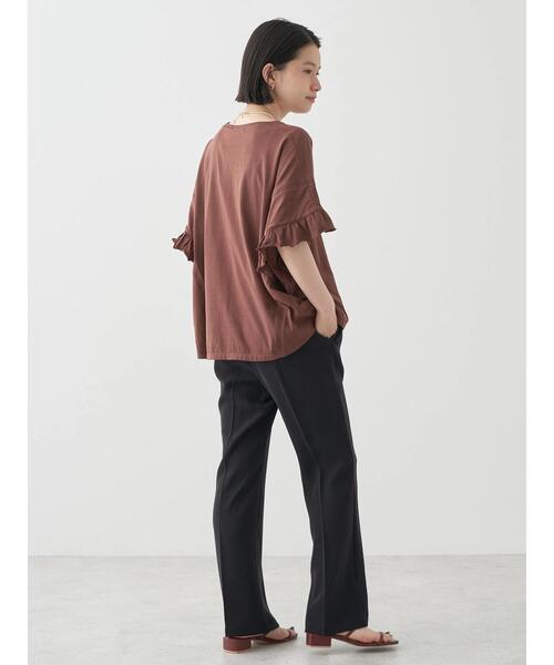 AMERICAN HOLIC（アメリカンホリック）の「ハシゴレースフリルカットプルオーバー（Tシャツ/カットソー・レディース・テラコッタ/グレイッシュベージュ/チャコールグレー・L/M）」の14枚目の写真