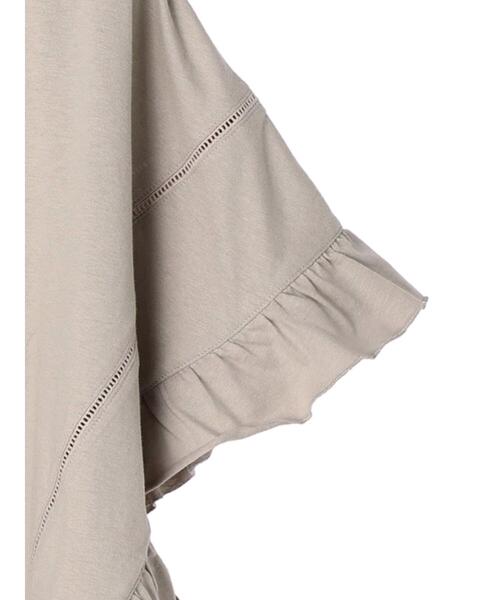 AMERICAN HOLIC（アメリカンホリック）の「ハシゴレースフリルカットプルオーバー（Tシャツ/カットソー・レディース・テラコッタ/グレイッシュベージュ/チャコールグレー・L/M）」の10枚目の写真