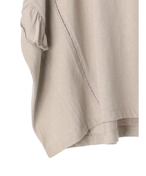 AMERICAN HOLIC（アメリカンホリック）の「ハシゴレースフリルカットプルオーバー（Tシャツ/カットソー・レディース・テラコッタ/グレイッシュベージュ/チャコールグレー・L/M）」の9枚目の写真