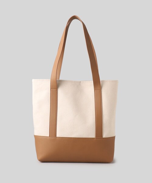 THE SHOP TK （ザ ショップ ティーケー ）の「◆【BOUO／防汚】キャンバストートバッグ（トートバッグ・メンズ・ダークブラウン/ブラック/オフホワイト・00）」の7枚目の写真