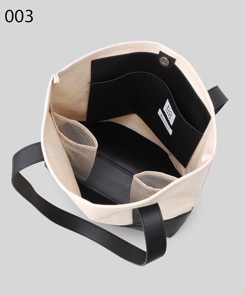 THE SHOP TK （ザ ショップ ティーケー ）の「◆【BOUO／防汚】キャンバストートバッグ（トートバッグ・メンズ・ダークブラウン/ブラック/オフホワイト・00）」の11枚目の写真