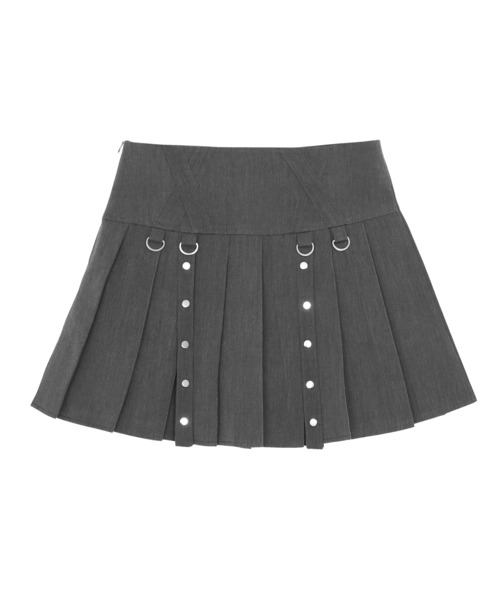 Figments(フィグメンツ)の「デザインプリーツミニスカート(スカート・レディース・ブラック/グレー・SMALL/MEDIUM)」の8枚目の写真