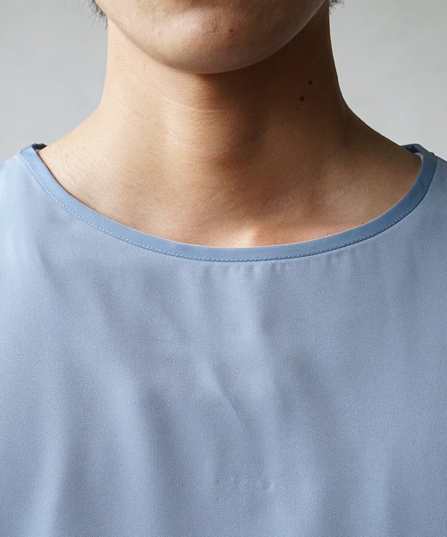 MinoriTY(マイノリティ)の「【MinoriTY】さらさら夏素材とろみシャイニーTシャツ ビッグTシャツ オーバーサイズ ルーズシルエット カットソー メンズ 夏服(Tシャツ/カットソー・メンズ・ブラック/ブルー/カーキ/ピンク/ベージュ・L/M/S)」の20枚目の写真