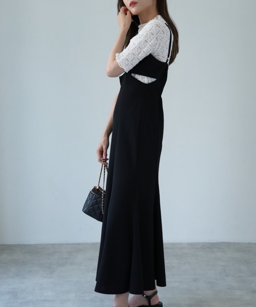 tocco closet(トッコ クローゼット)の「【ZOZO限定】カットアウトマーメイドキャミワンピース(ワンピース・レディース・ピンク/キャメル/グレイッシュベージュ/ブラック・M)」の11枚目の写真