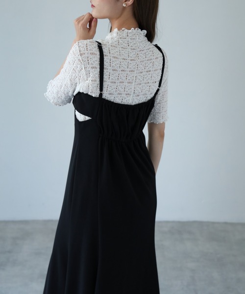 tocco closet(トッコ クローゼット)の「【ZOZO限定】カットアウトマーメイドキャミワンピース(ワンピース・レディース・ピンク/キャメル/グレイッシュベージュ/ブラック・M)」の13枚目の写真