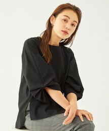 デザインタック 7分袖 ブラウス