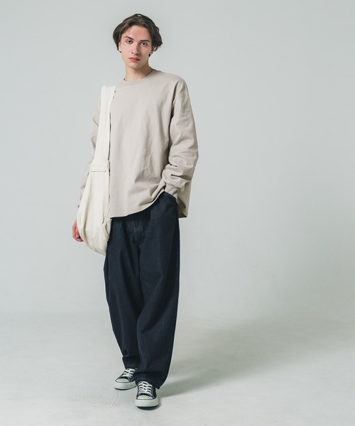 coca（coca）（コカ）の「【WEB限定セール】メンズヘビーウェイトオーバーロンT（Tシャツ/カットソー・メンズ・ホワイト/グレー/ブラック/ブルー/グレイッシュベージュ/ピンク・M/XL/L）」の10枚目の写真