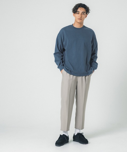 coca（coca）（コカ）の「【WEB限定セール】メンズヘビーウェイトオーバーロンT（Tシャツ/カットソー・メンズ・ホワイト/グレー/ブラック/ブルー/グレイッシュベージュ/ピンク・M/XL/L）」の12枚目の写真