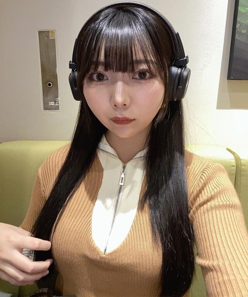 ROOPTOKYO（ループトウキョウ）の「Bicolor half-zip knit/バイカラーハーフジップニット（Tシャツ/カットソー・レディース・グレー/モカ/ホワイト/ブラック・L/M/S）」の11枚目の写真