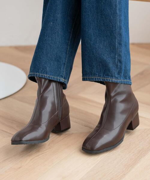 WEGO（ウィゴー）の「WEGO/ショートストレッチブーツ（ブーツ・レディース・ブラウン/ブラック/オフホワイト/シルバー・LARGE/MEDIUM）」の16枚目の写真