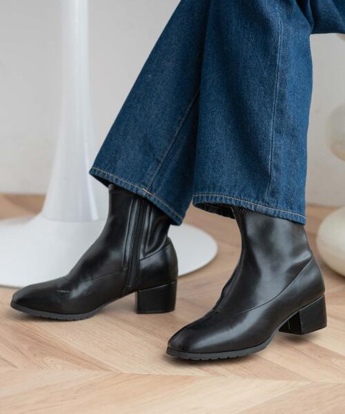 WEGO（ウィゴー）の「WEGO/ショートストレッチブーツ（ブーツ・レディース・ブラウン/ブラック/オフホワイト/シルバー・LARGE/MEDIUM）」の20枚目の写真