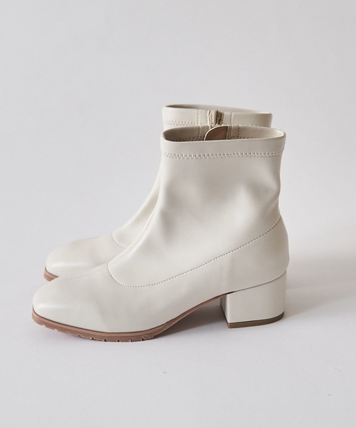 WEGO（ウィゴー）の「WEGO/ショートストレッチブーツ（ブーツ・レディース・ブラウン/ブラック/オフホワイト/シルバー・LARGE/MEDIUM）」の10枚目の写真