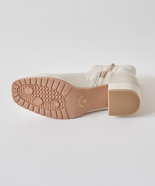 WEGO（ウィゴー）の「WEGO/ショートストレッチブーツ（ブーツ・レディース・ブラウン/ブラック/オフホワイト/シルバー・LARGE/MEDIUM）」の14枚目の写真