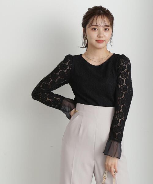 PROPORTION BODY DRESSING（プロポーションボディドレッシング）の「レースカットソー / 1213260803（Tシャツ/カットソー・レディース・ブラック/ホワイト系その他・FREE）」の5枚目の写真