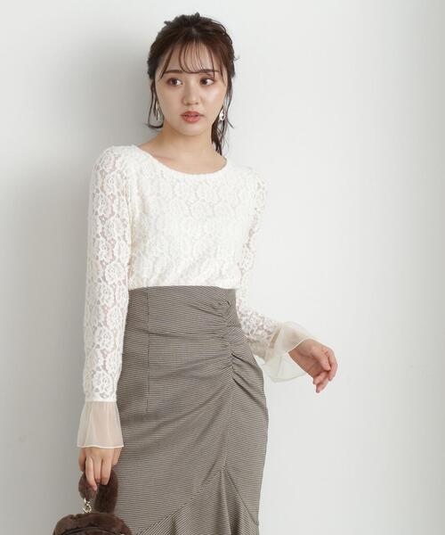 PROPORTION BODY DRESSING（プロポーションボディドレッシング）の「レースカットソー / 1213260803（Tシャツ/カットソー・レディース・ブラック/ホワイト系その他・FREE）」の9枚目の写真