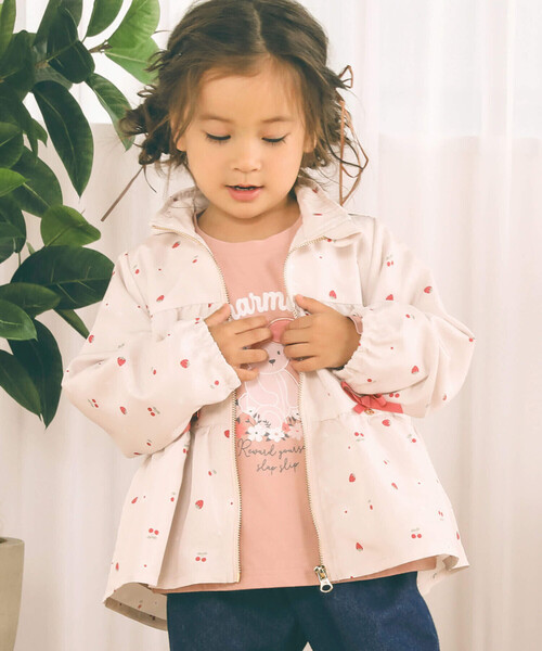 SLAP SLIP（スラップスリップ）の「ティアード切替フード収納付きジャケット(80~130cm)（ブルゾン・キッズ・パープル/ピンク系その他・90cm/130cm/120cm/100cm/110cm/80ｃｍ）」の4枚目の写真