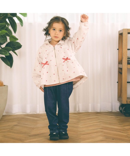 SLAP SLIP（スラップスリップ）の「ティアード切替フード収納付きジャケット(80~130cm)（ブルゾン・キッズ・パープル/ピンク系その他・90cm/130cm/120cm/100cm/110cm/80ｃｍ）」の21枚目の写真