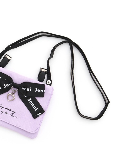 JENNI（ジェニィ）の「リボン付きマルチポケット（ショルダーバッグ・キッズ・サックスブルー/ラベンダー/ブラック・F）」の13枚目の写真