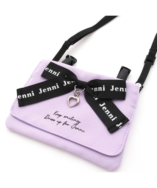 JENNI（ジェニィ）の「リボン付きマルチポケット（ショルダーバッグ・キッズ・サックスブルー/ラベンダー/ブラック・F）」の14枚目の写真