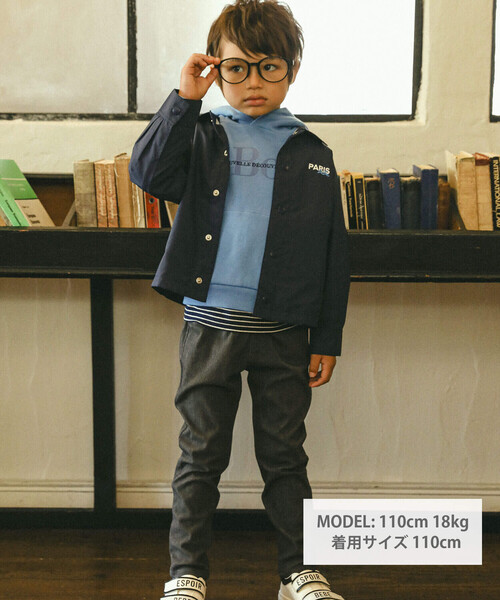 BeBe（ベベ）の「ツイルニットバックロゴプリントパンツ(90～150cm)（その他パンツ・キッズ・ブラック・150cm/110cm/120cm/140cm/130cm/90cm/100cm）」の4枚目の写真