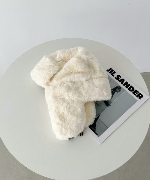 CLEA(クレア)の「ファーボリュームフライトキャップ(キャップ・レディース・ライトグレー/ブラック/ベージュ/ホワイト・FREE)」の5枚目の写真