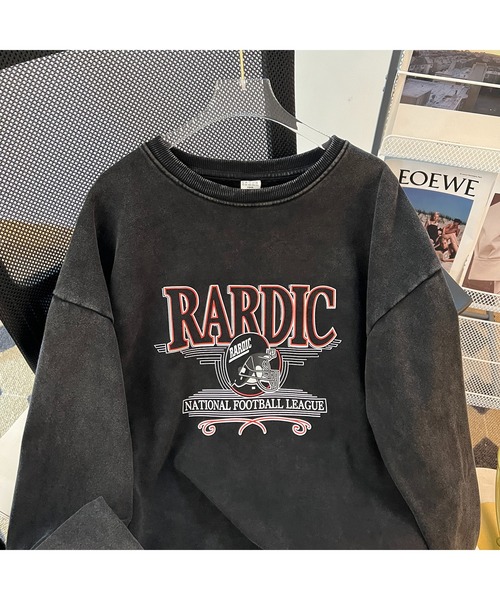DEVICE(デバイス)の「オーバーサイズ アメリカンヴィンテージストリート ピグメント 韓国 古着風 カレッジロゴ スウェット トレーナー 肉厚(スウェット・レディース・チャコールグレー/グレー/ホワイト×グレー/グレー系その他・FREE)」の6枚目の写真