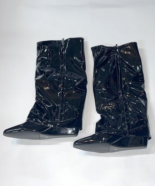 Chick(チック)の「Wrap loose boots / ラップルーズブーツ(ブーツ・レディース・ブラック・24.5/23.5/24)」の9枚目の写真