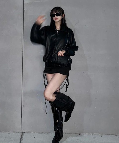 Chick(チック)の「Wrap loose boots / ラップルーズブーツ(ブーツ・レディース・ブラック・24.5/23.5/24)」の12枚目の写真