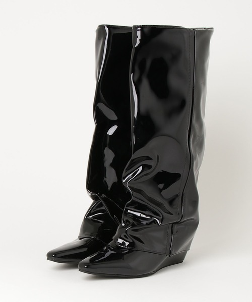 Chick(チック)の「Wrap loose boots / ラップルーズブーツ(ブーツ・レディース・ブラック・24.5/23.5/24)」の21枚目の写真