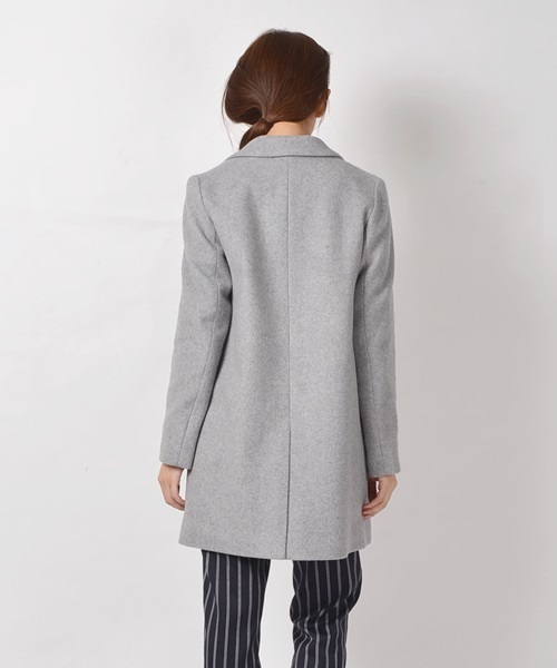 Khaju（カージュ）の「Khaju:チェスターコート□（チェスターコート・レディース・ブラック/ライトグレー・36/38）」の5枚目の写真