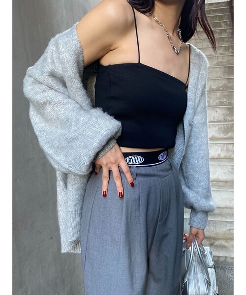 EMODA（エモダ）の「【WEB限定】カラーシャギーパフカーディガン（カーディガン/ボレロ・レディース・グレー/ブラック/ブラウン/ブルー/ピンク・FREE）」の15枚目の写真